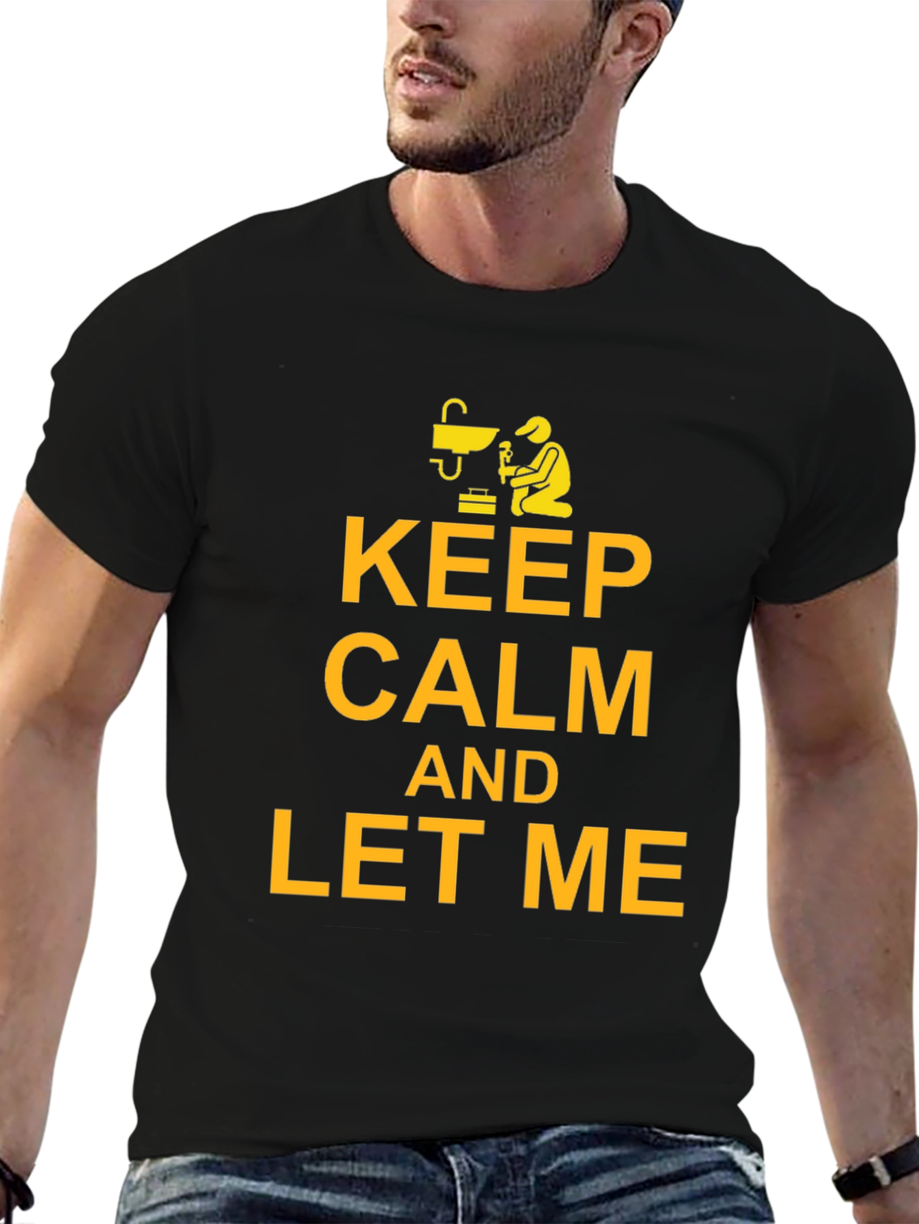 Keep Calm Welder Black T-Shirt