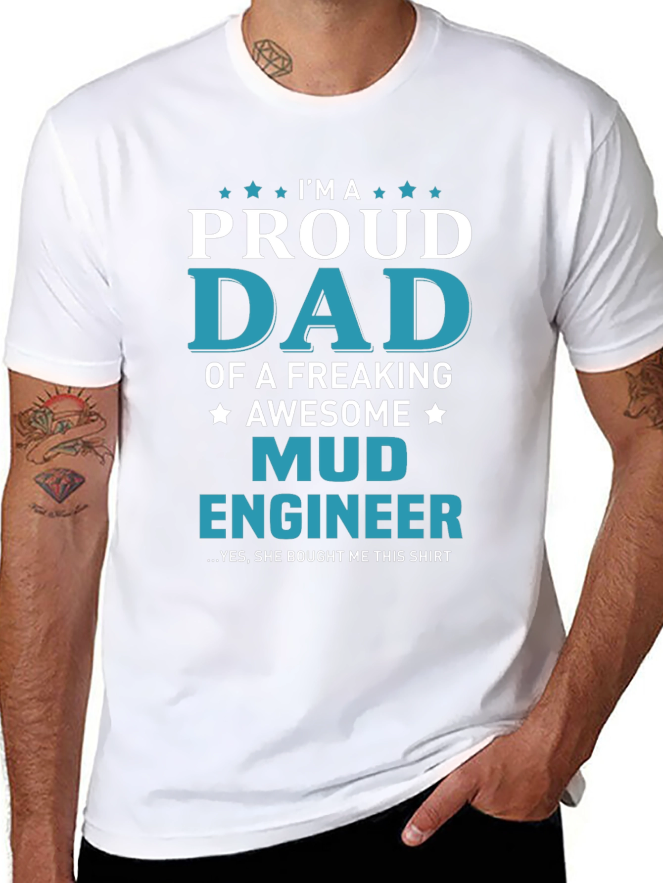 Proud Mud Engineer Dad T-Shirt