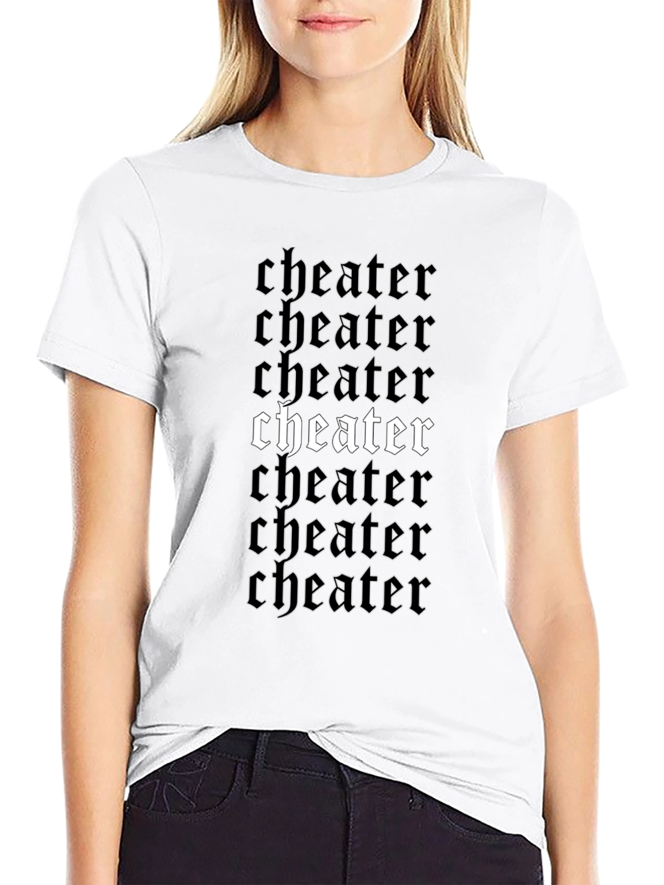 Cheater Graphic Print Black T-Shirt
