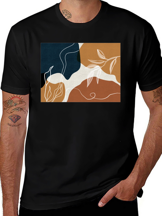 Abstract Botanical T-Shirt: Modern Art Tee
