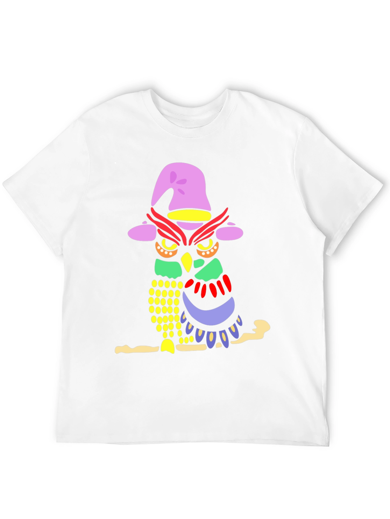 Whimsical Owl Graphic Tee - Mens Black T-Shirt
