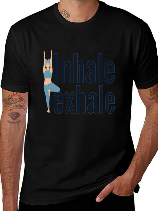 Inhale Exhale Yoga T-Shirt - Black