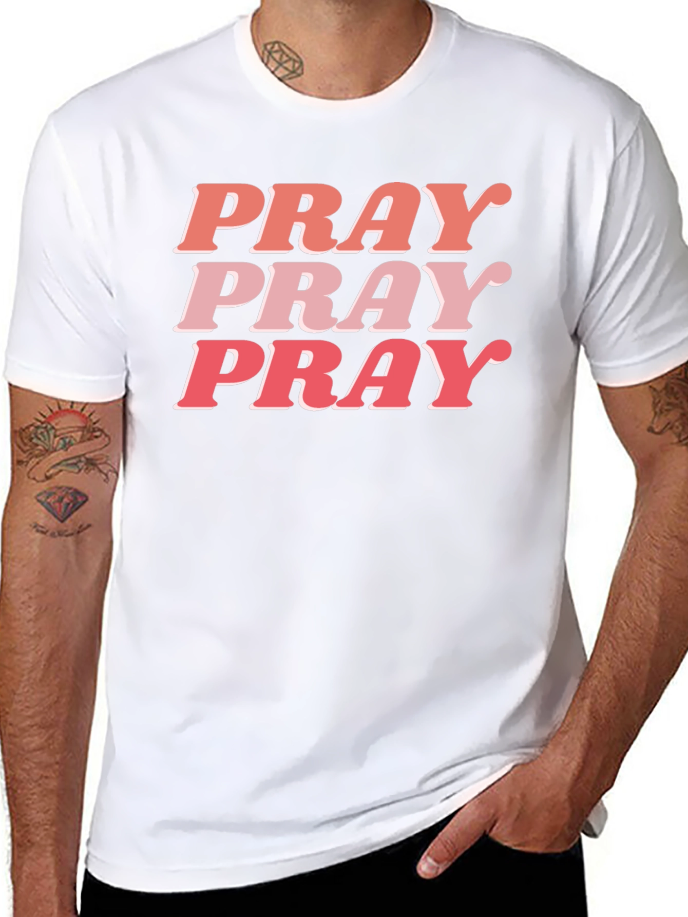 Pray Graphic Tee - Trendy Christian Shirt