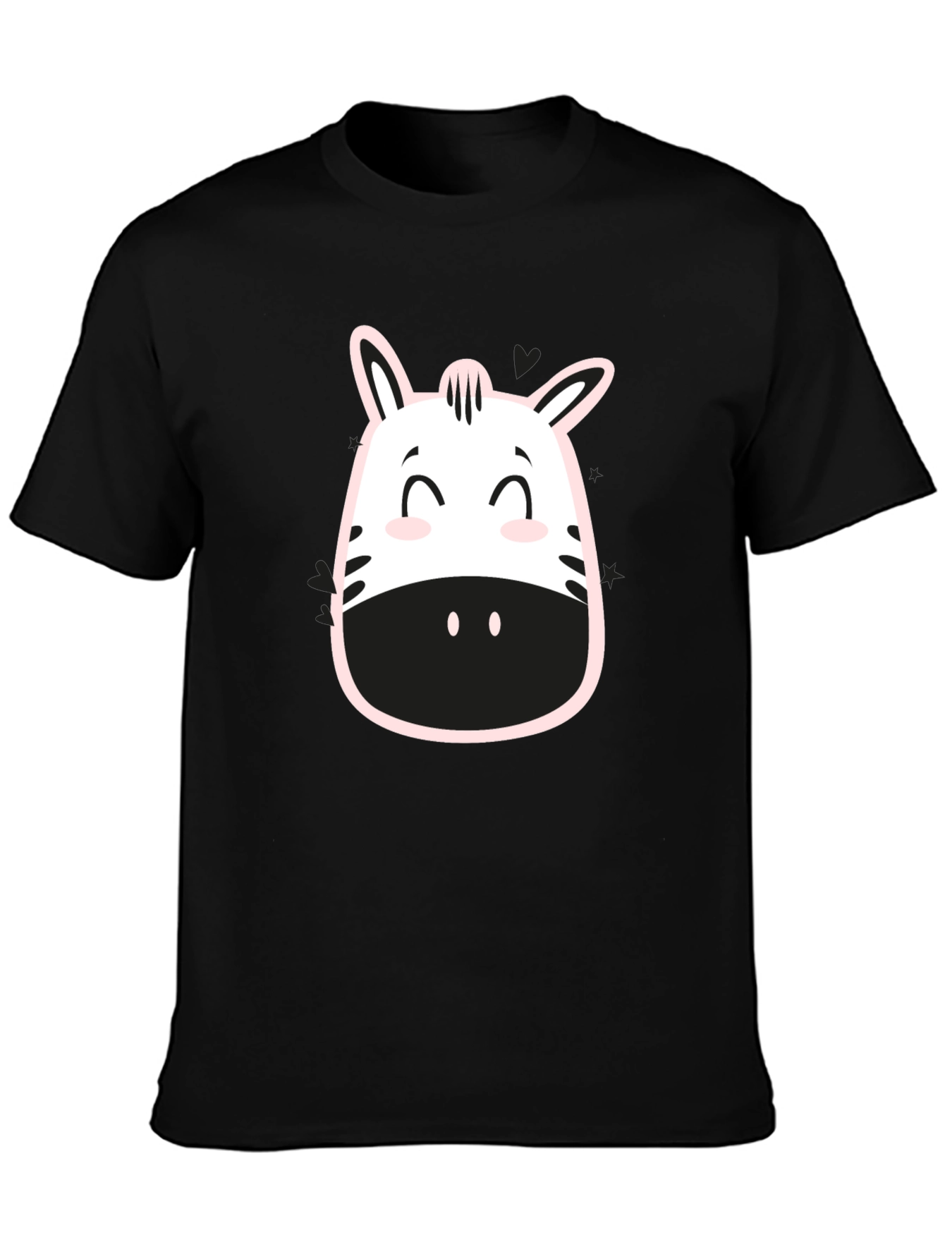 Zebra Face Graphic Tee - Trendy Casual T-Shirt
