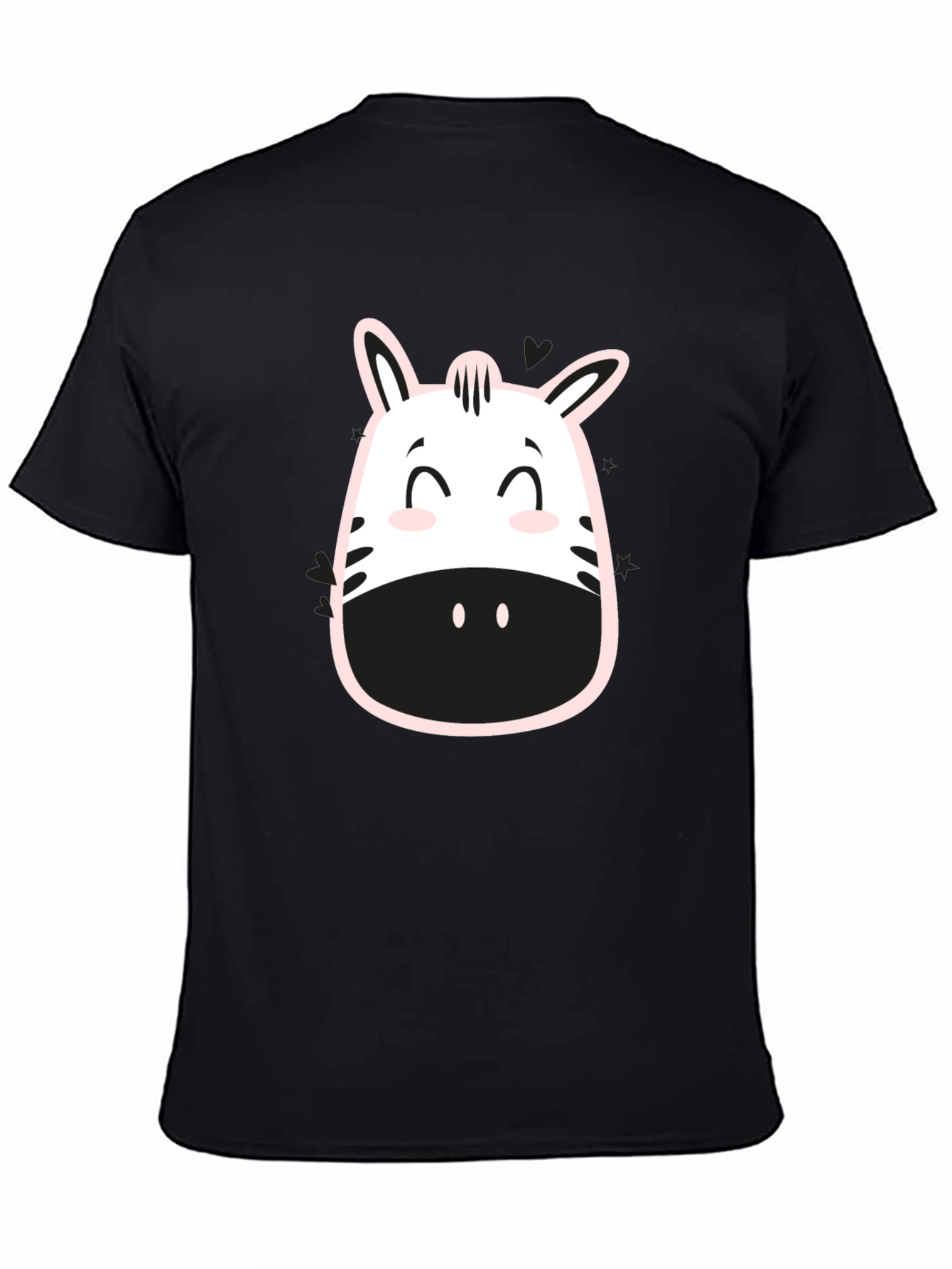 Zebra Face Graphic Tee - Trendy Casual T-Shirt