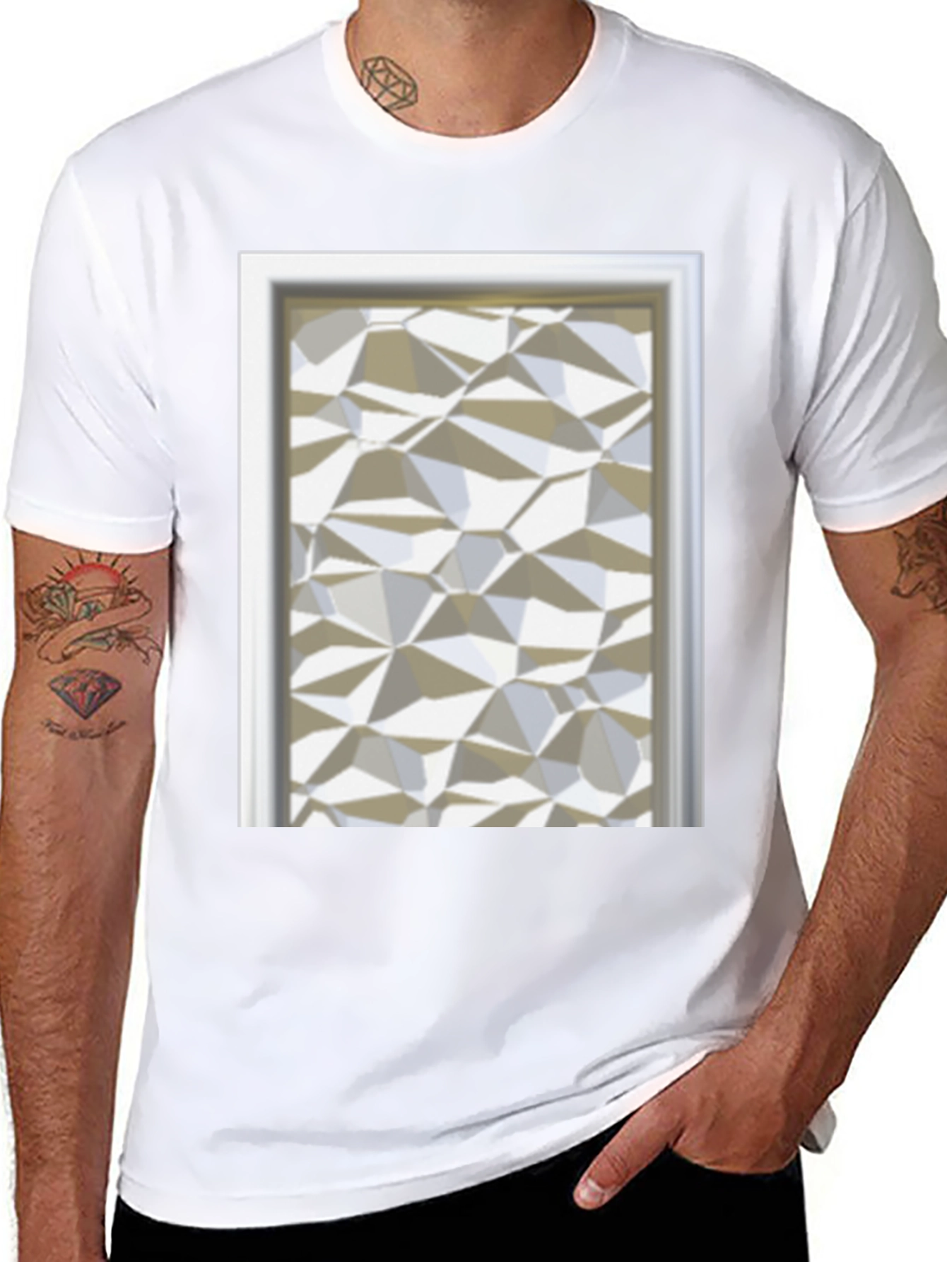 Abstract Geometric Pattern T-Shirt - Modern Art Tee