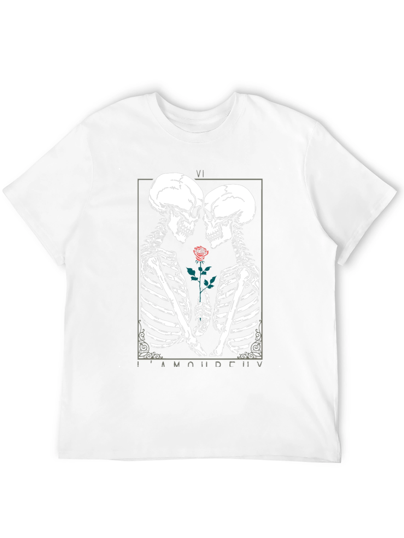 Skeleton Romance Graphic Tee - Black