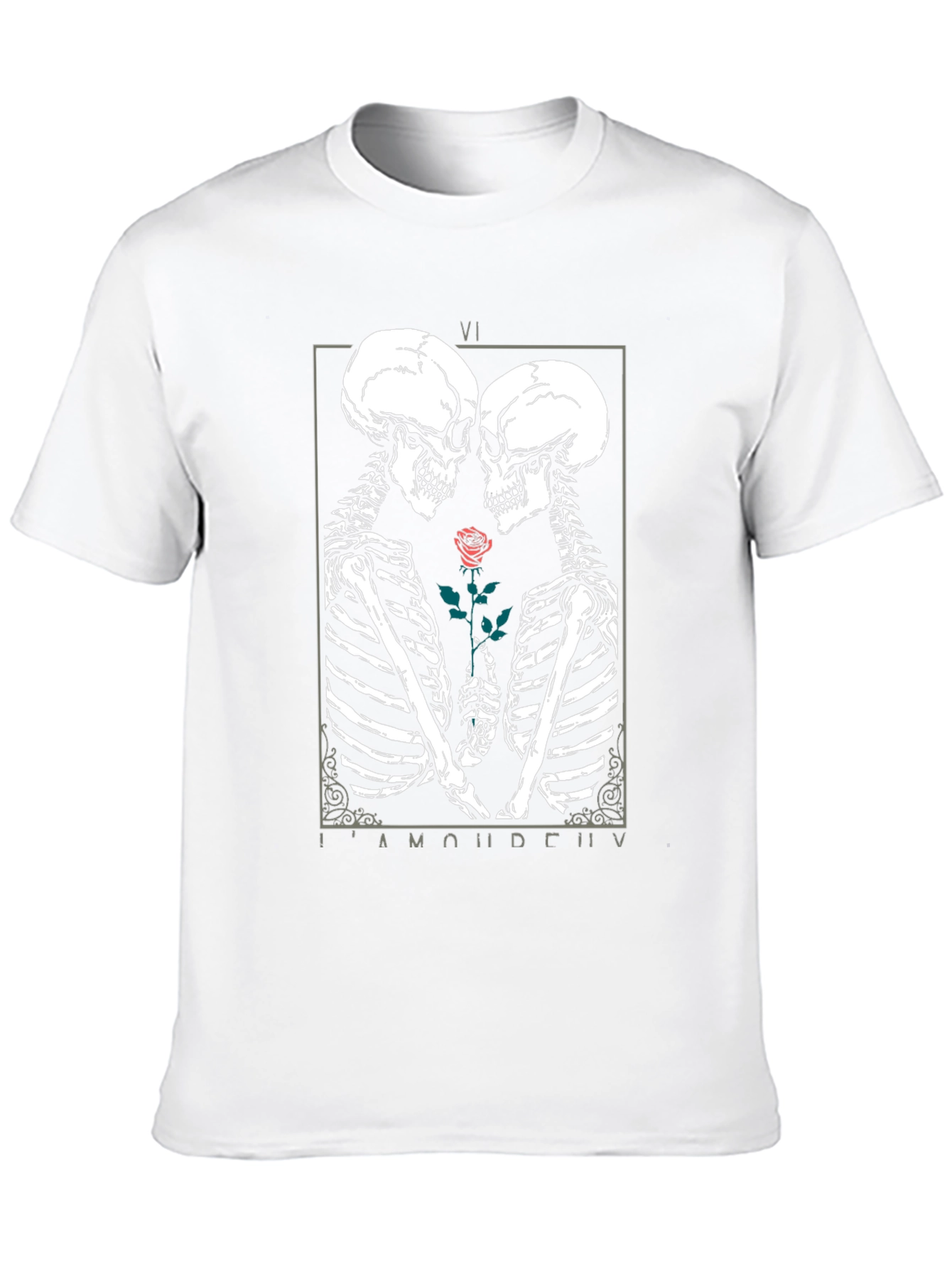 Skeleton Romance Graphic Tee - Black