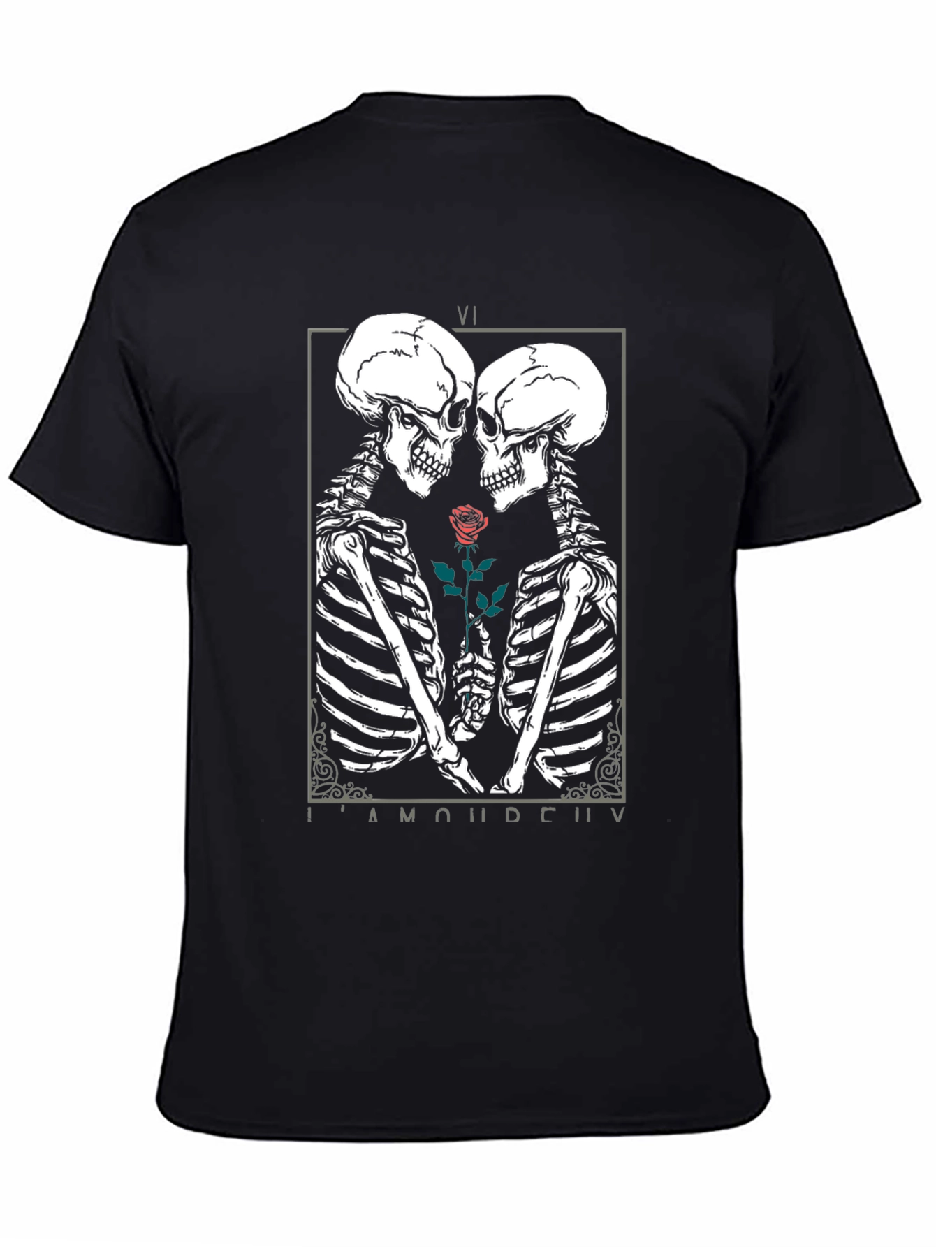 Skeleton Romance Graphic Tee - Black