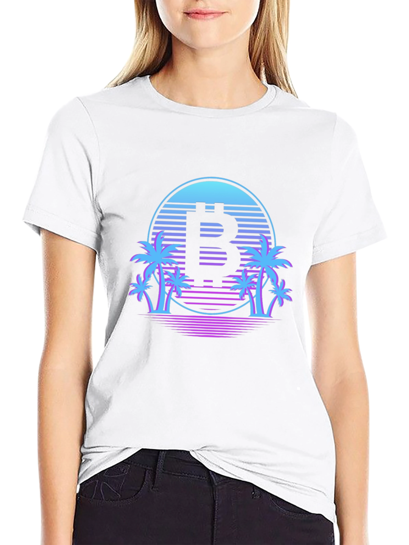 Bitcoin Retro Palm Tree T-Shirt