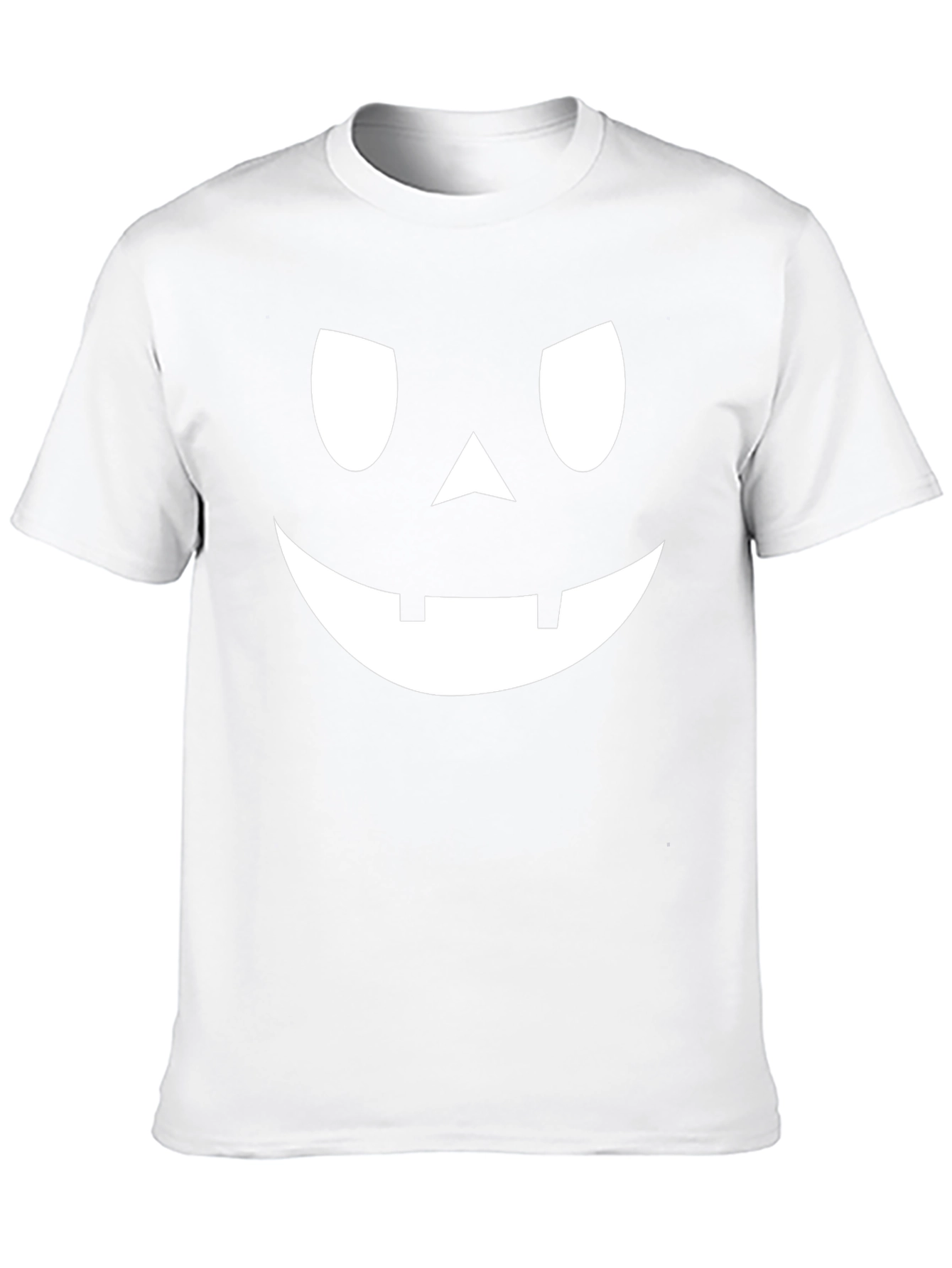Spooky Pumpkin Face Graphic Tee - Halloween Shirt
