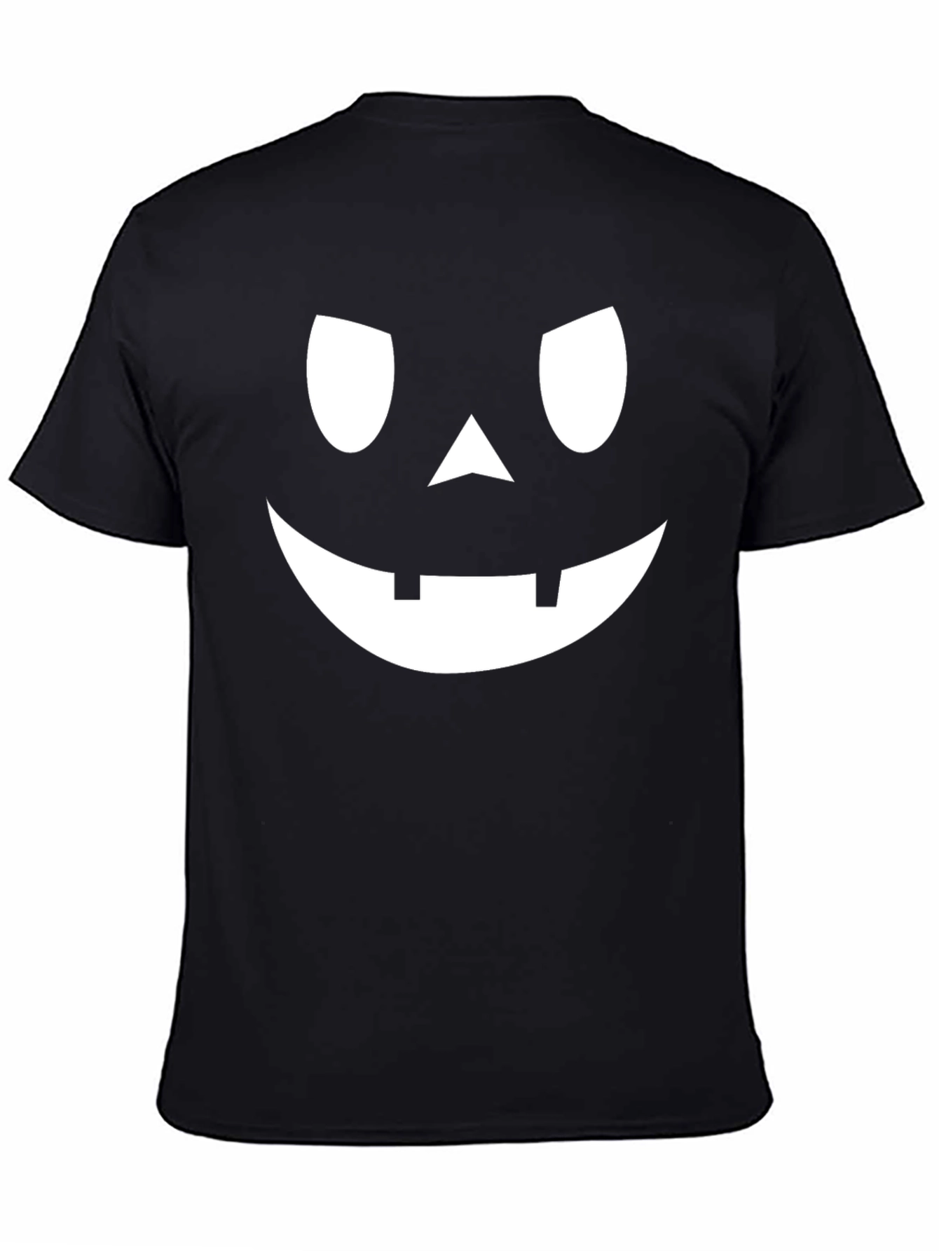 Spooky Pumpkin Face Graphic Tee - Halloween Shirt