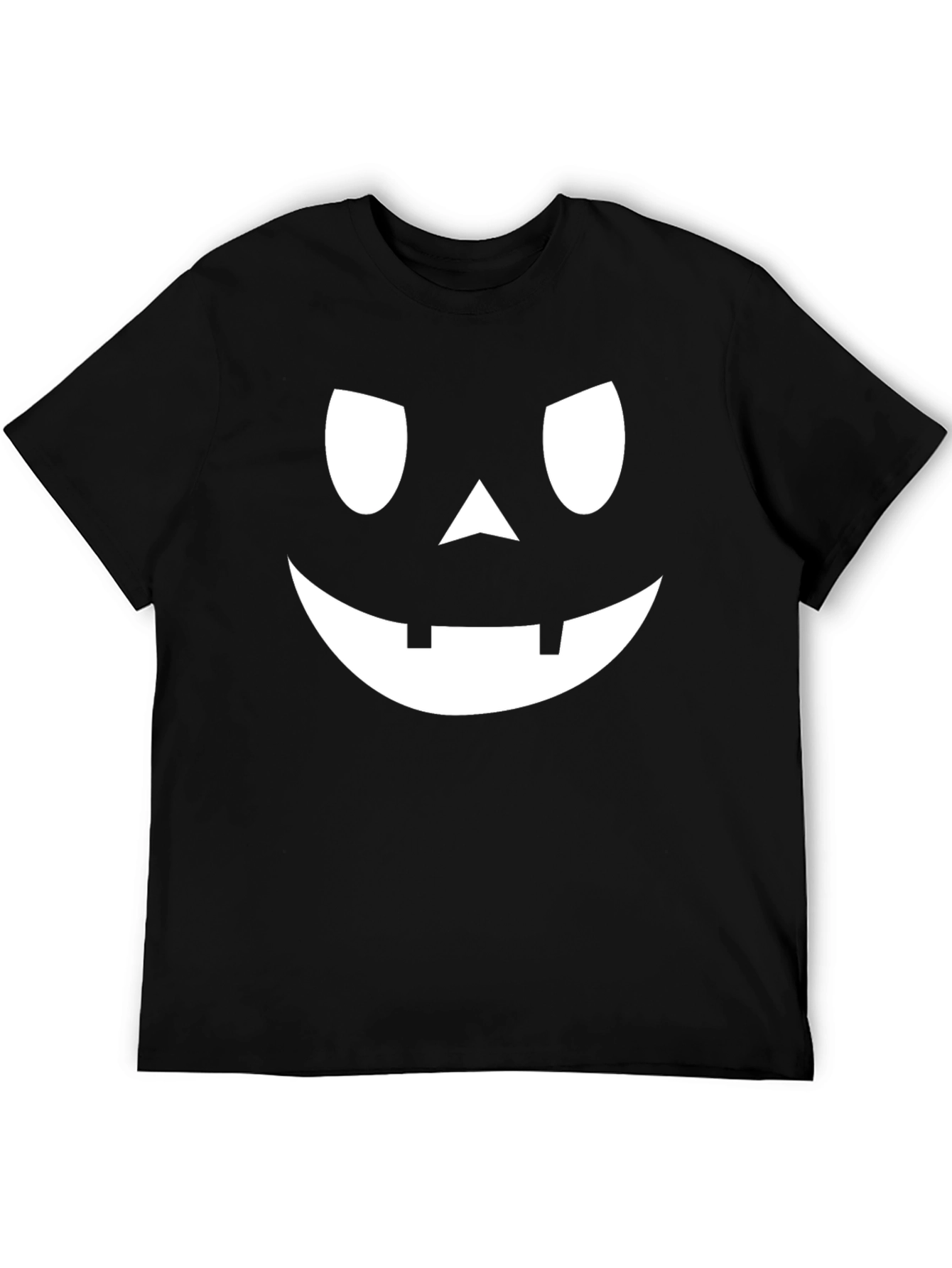 Spooky Pumpkin Face Graphic Tee - Halloween Shirt