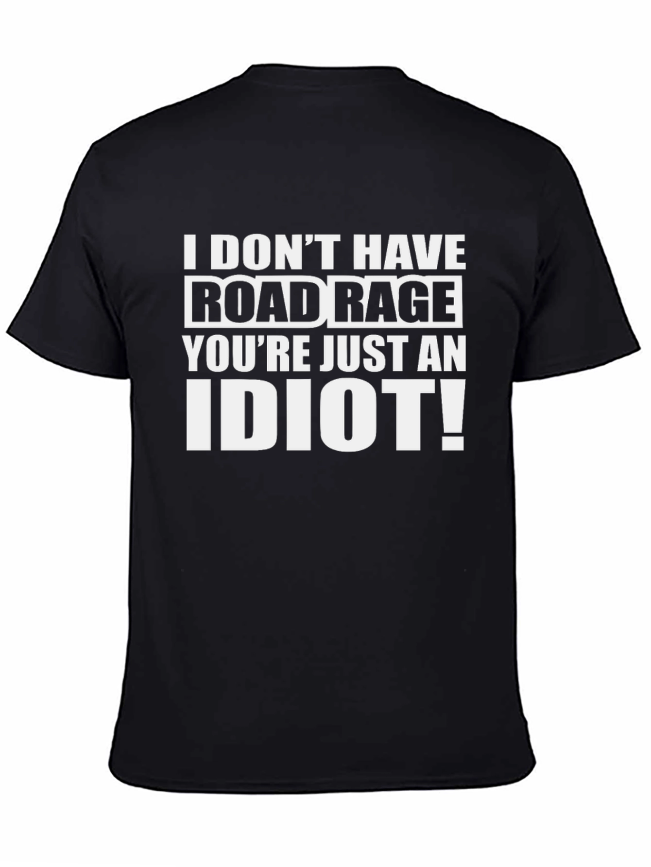 Road Rage Funny Graphic T-Shirt - Black