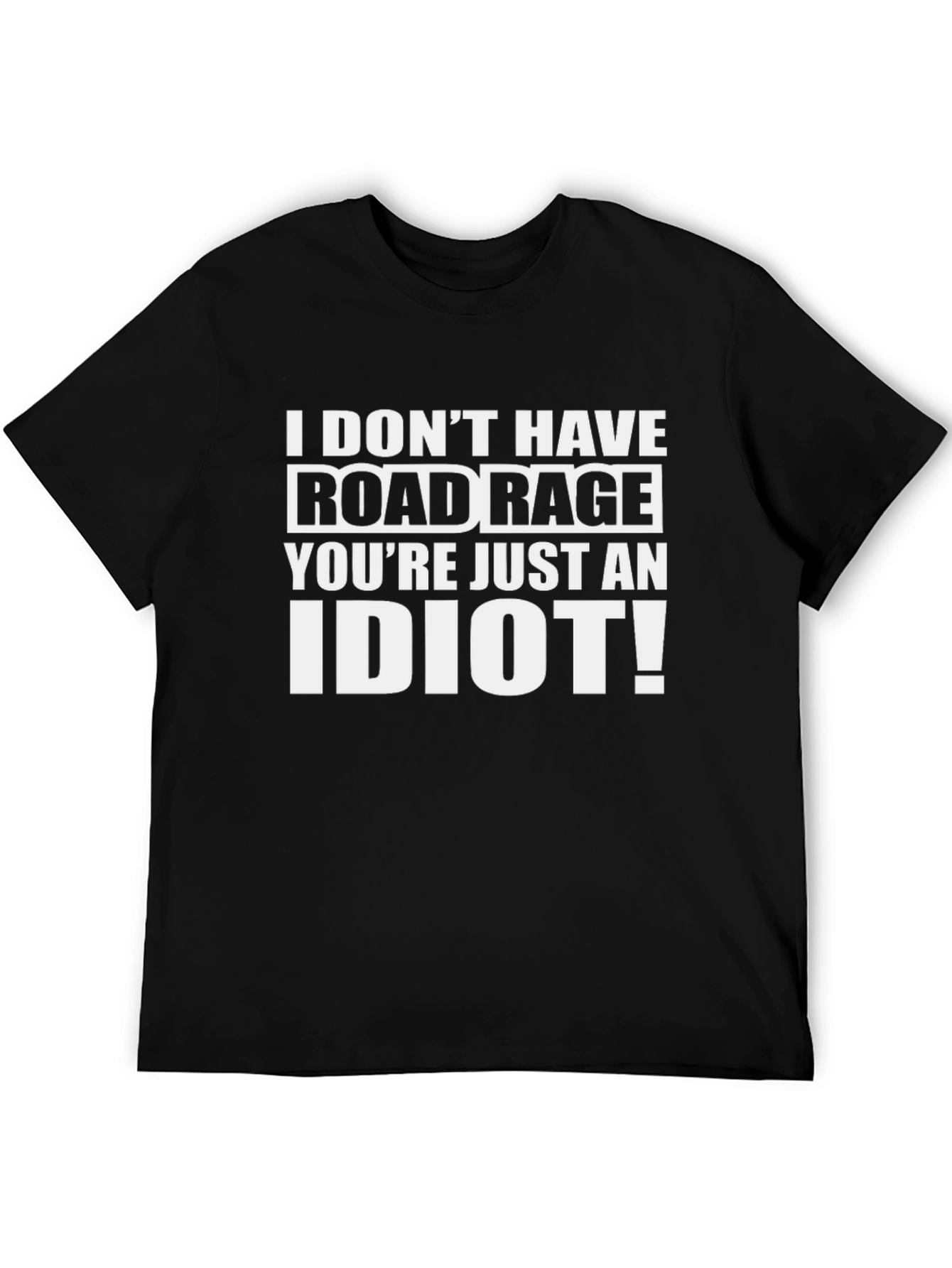 Road Rage Funny Graphic T-Shirt - Black