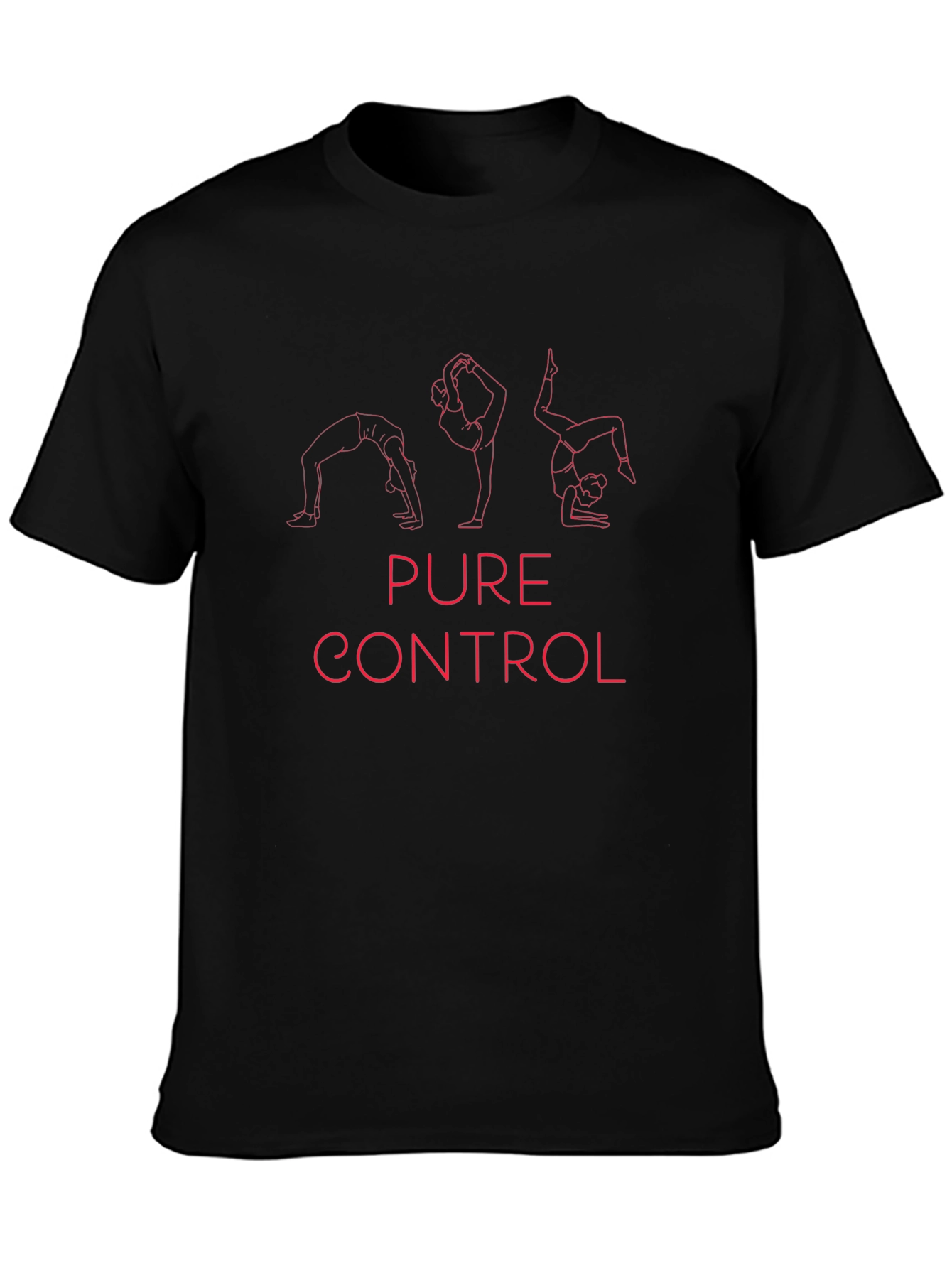 Pure Control Yoga Pose Graphic Tee - Black