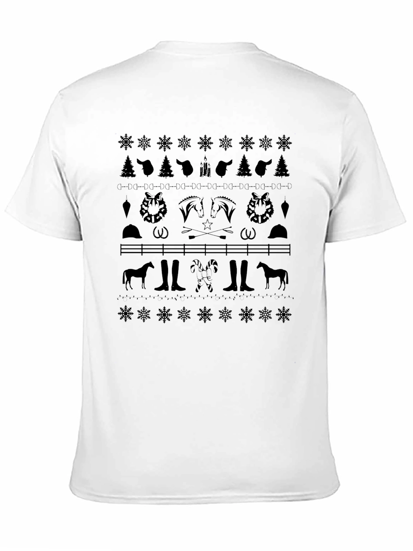 Equestrian Christmas T-Shirt Horse Holiday Tee