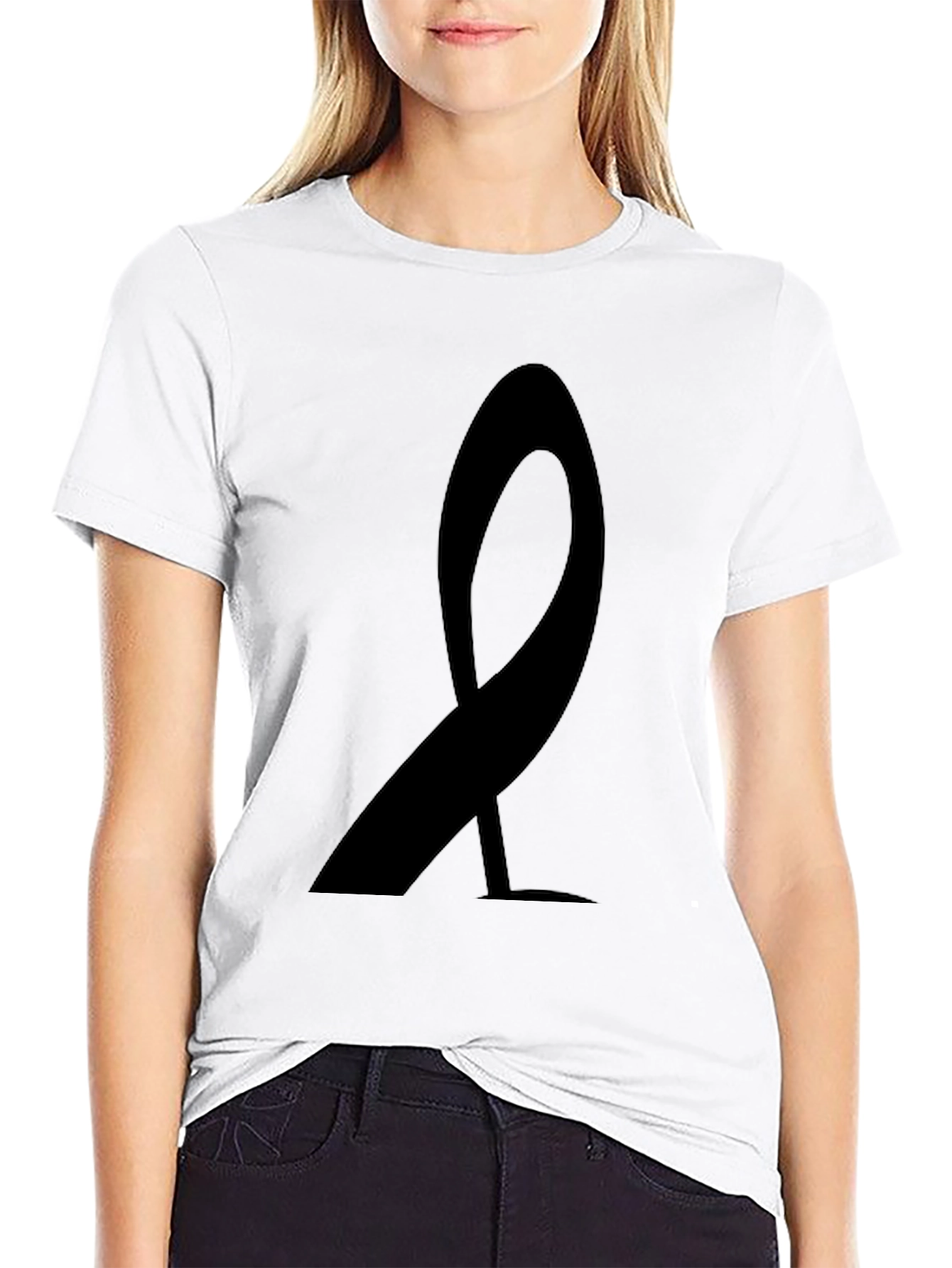 Black Ribbon Graphic T-Shirt - Awareness & Support