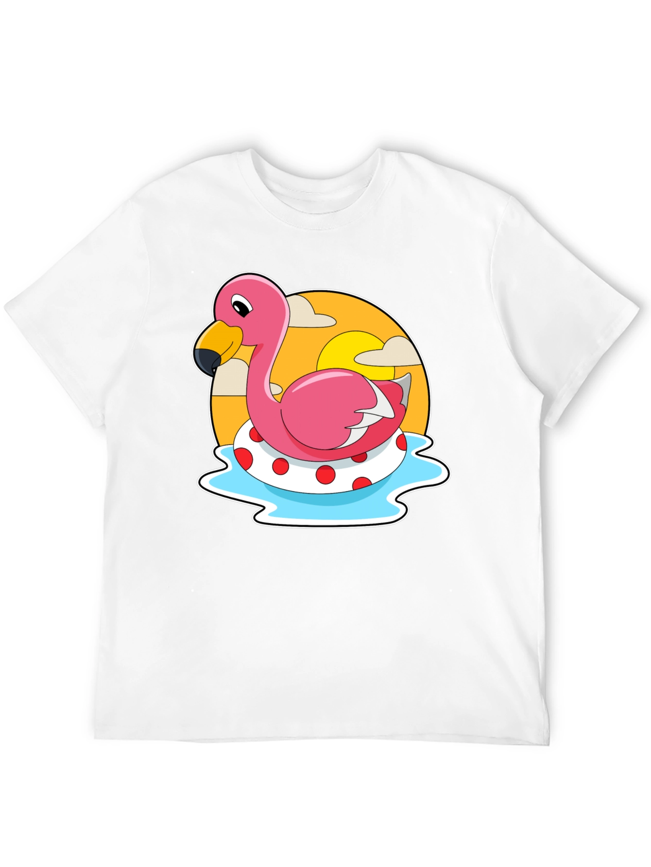 Flamingo Pool Float Graphic Tee
