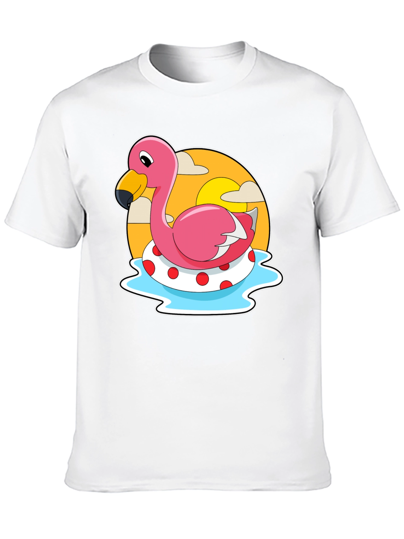 Flamingo Pool Float Graphic Tee