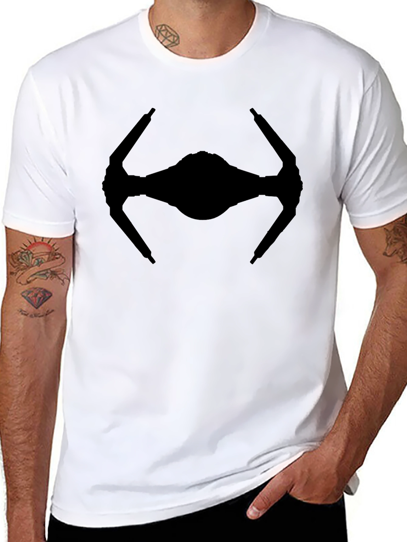 Star Wars TIE Fighter Silhouette Black T-Shirt