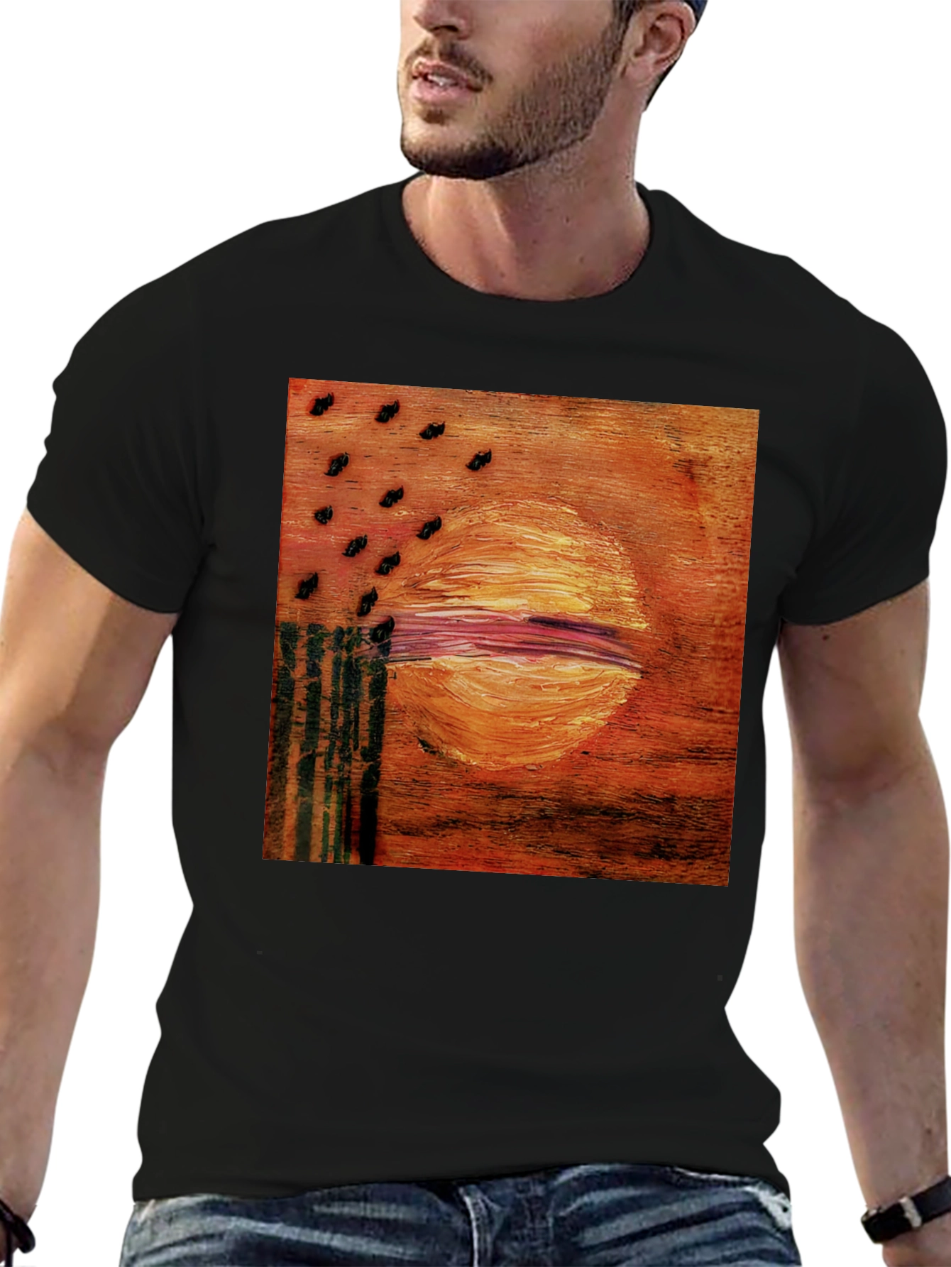 Abstract Sun Graphic Tee