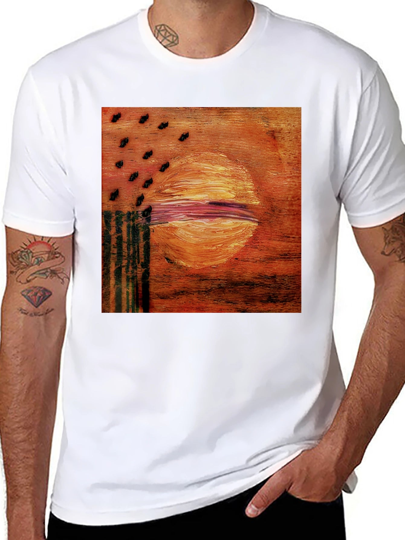 Abstract Sun Graphic Tee