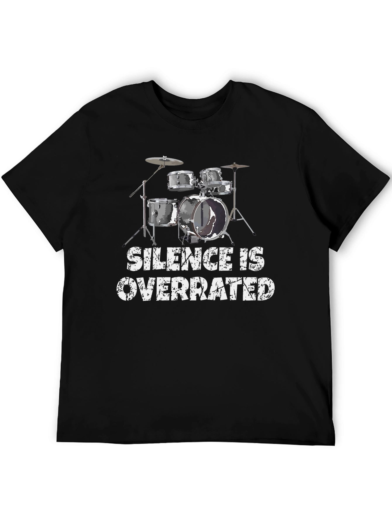 Silence is Overrated Drum Set Graphic T-Shirt