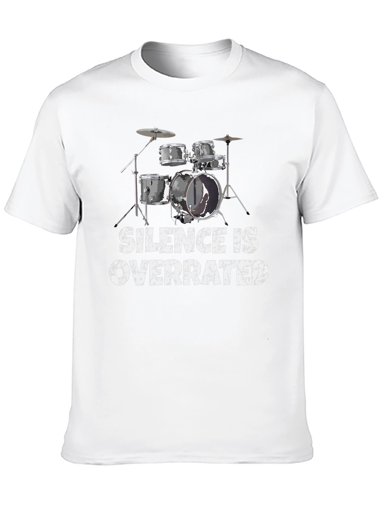 Silence is Overrated Drum Set Graphic T-Shirt