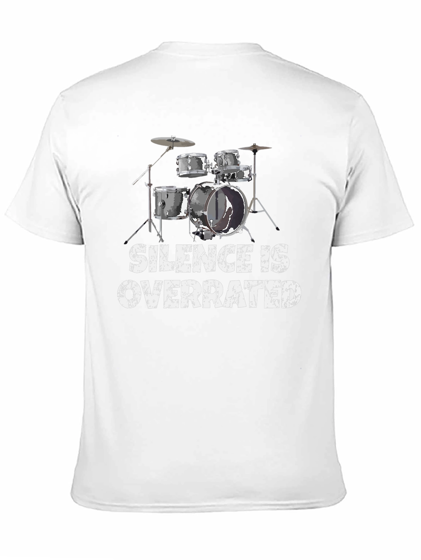 Silence is Overrated Drum Set Graphic T-Shirt