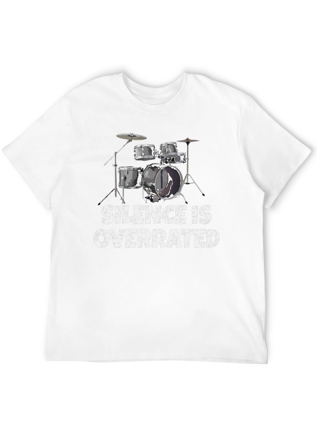 Silence is Overrated Drum Set Graphic T-Shirt