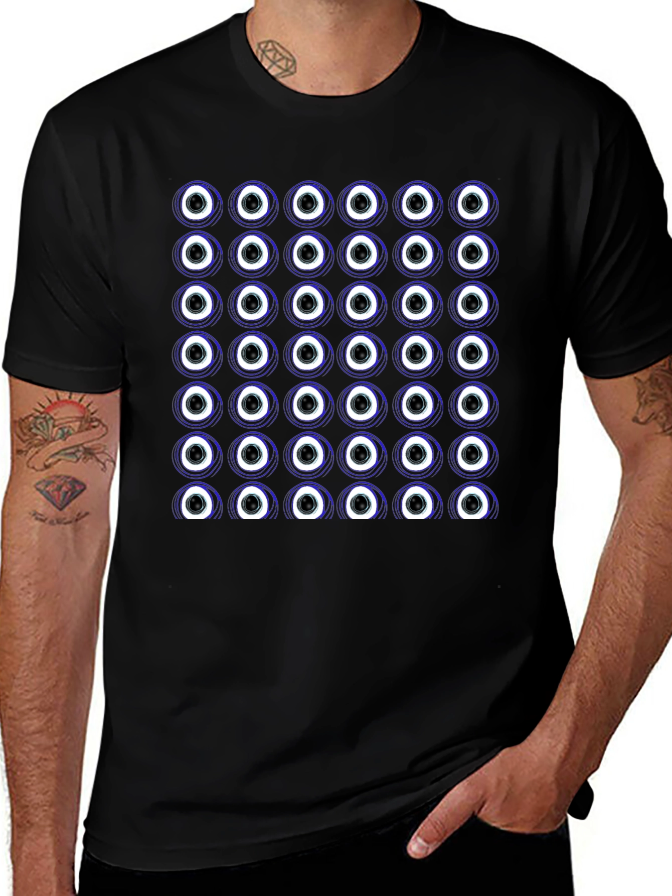 Eye Pattern Tee - Stylish Novelty Design