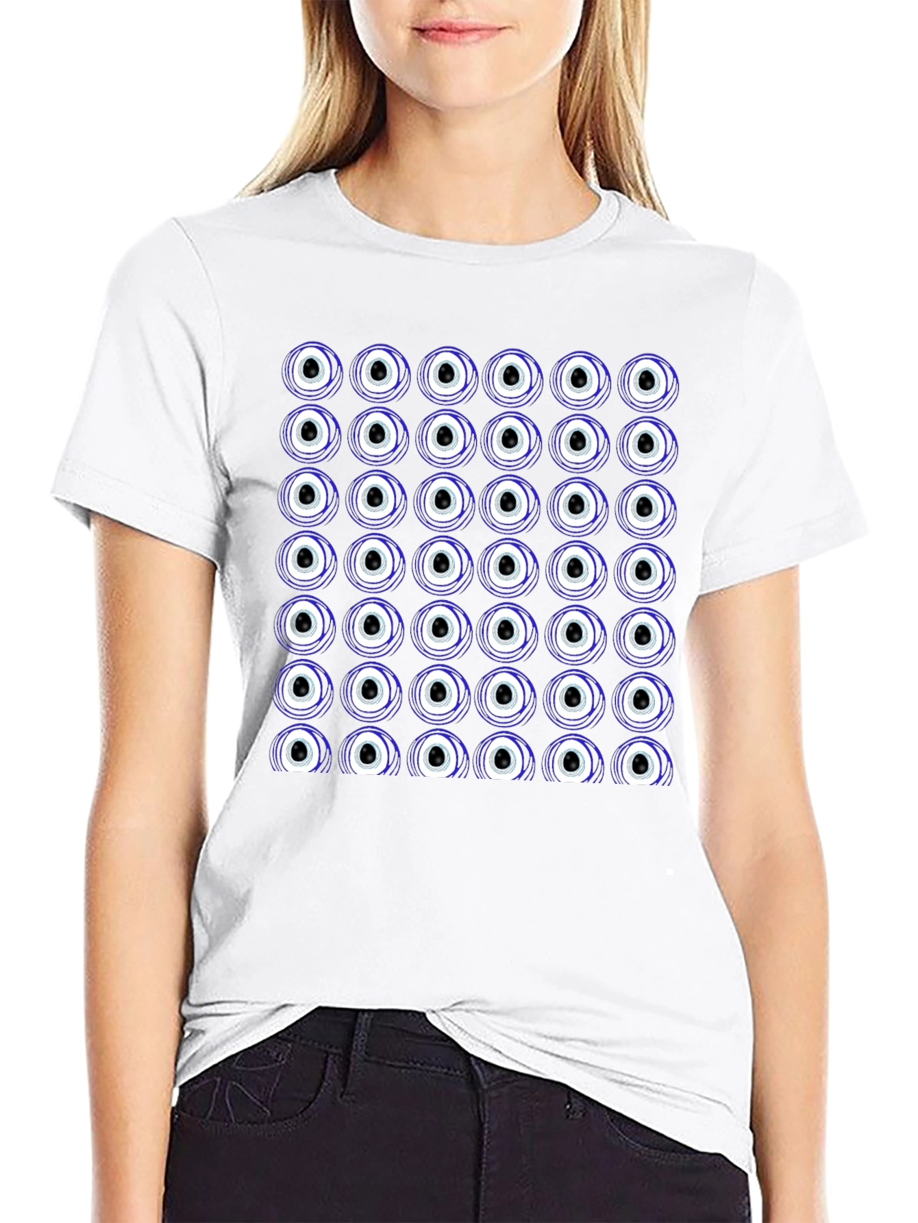 Eye Pattern Tee - Stylish Novelty Design