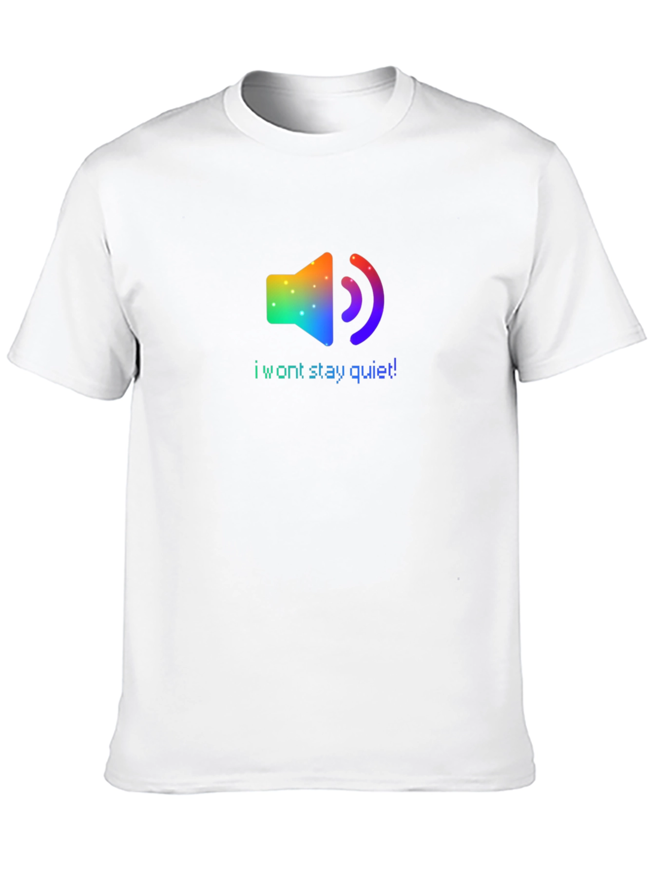 Rainbow Speaker I Wont Stay Quiet! Black T-Shirt