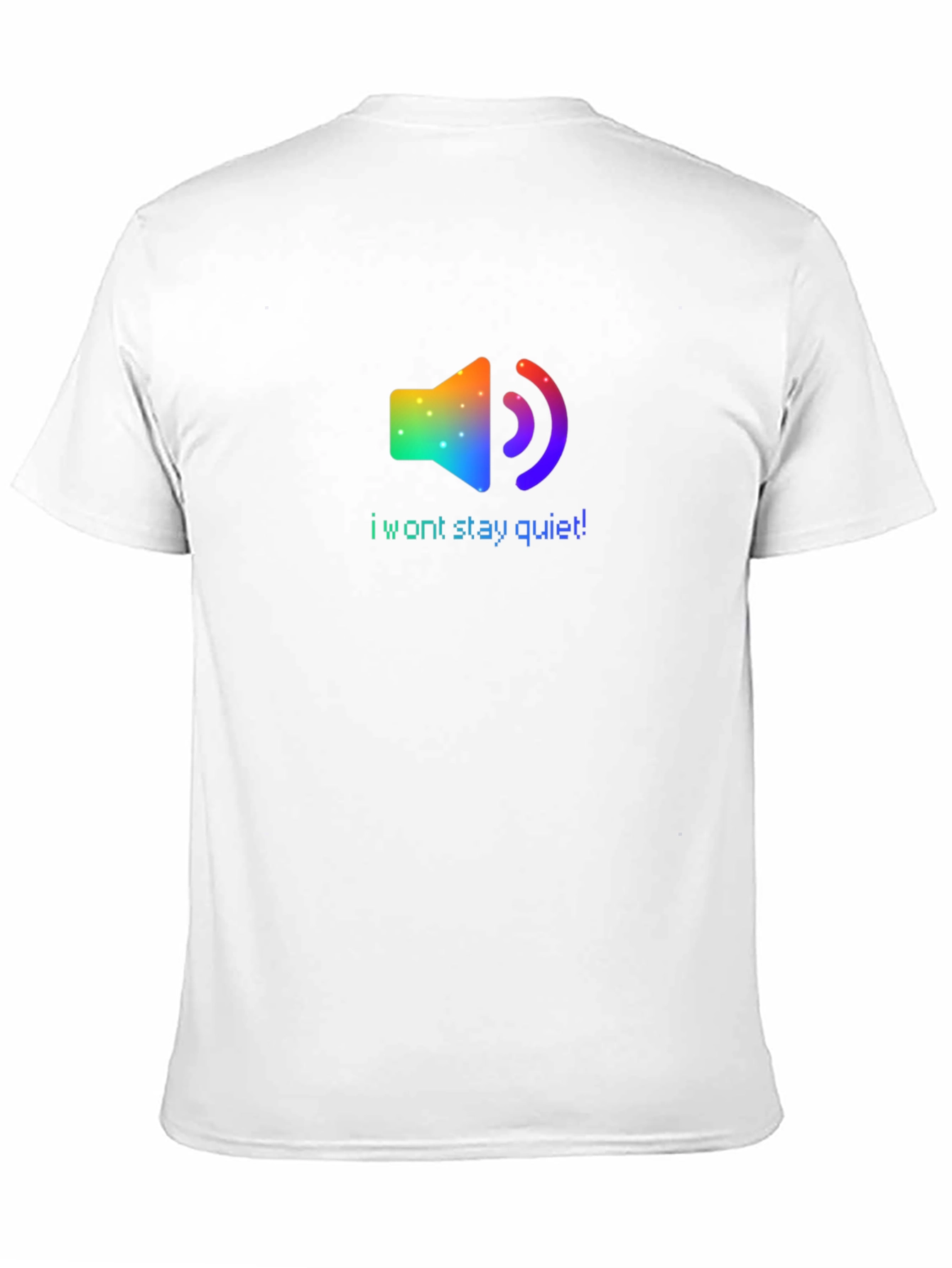 Rainbow Speaker I Wont Stay Quiet! Black T-Shirt