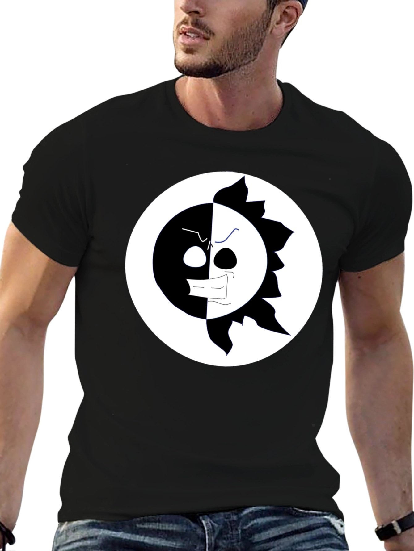 Yin Yang Sun Black T-Shirt