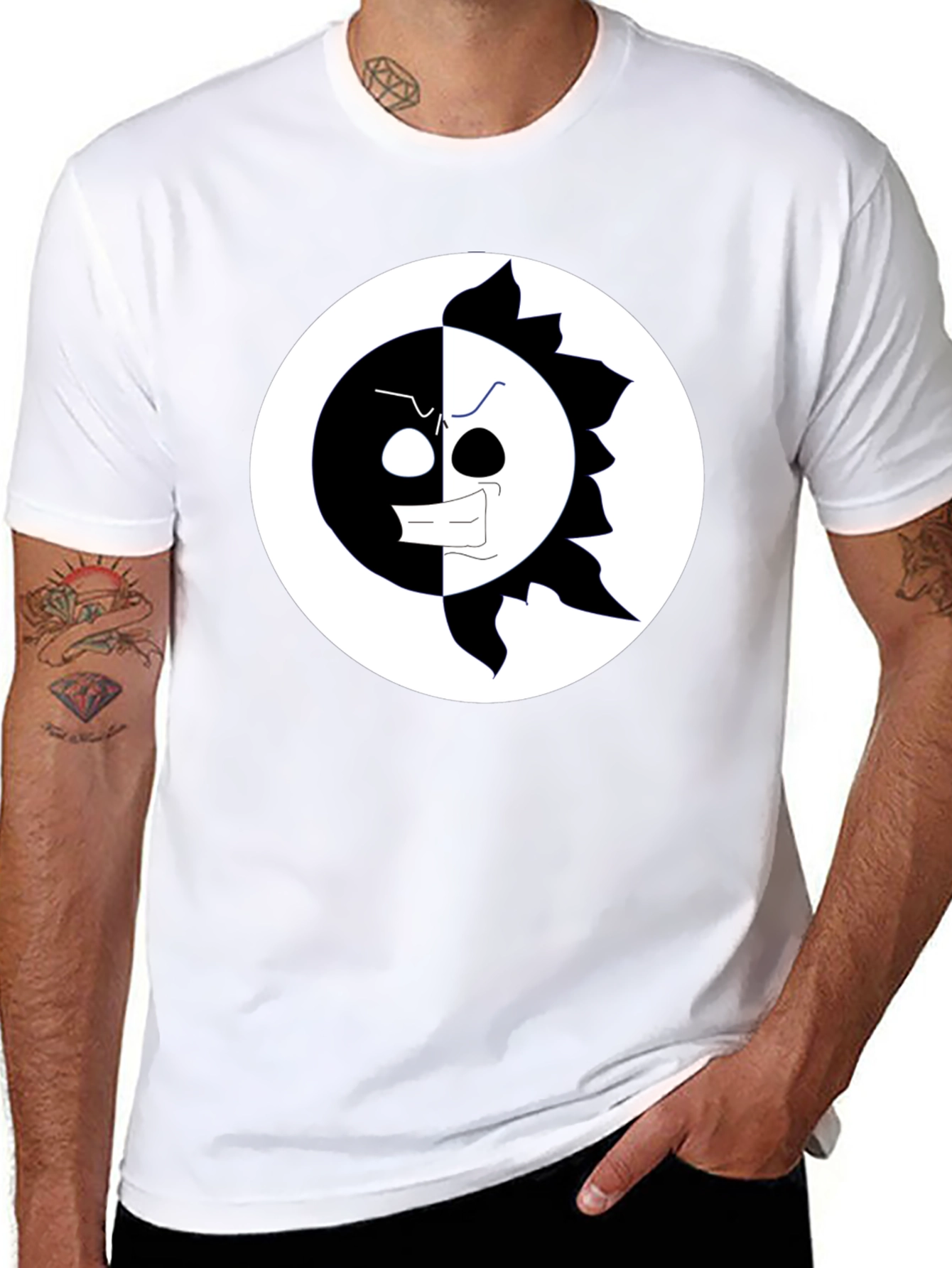 Yin Yang Sun Black T-Shirt