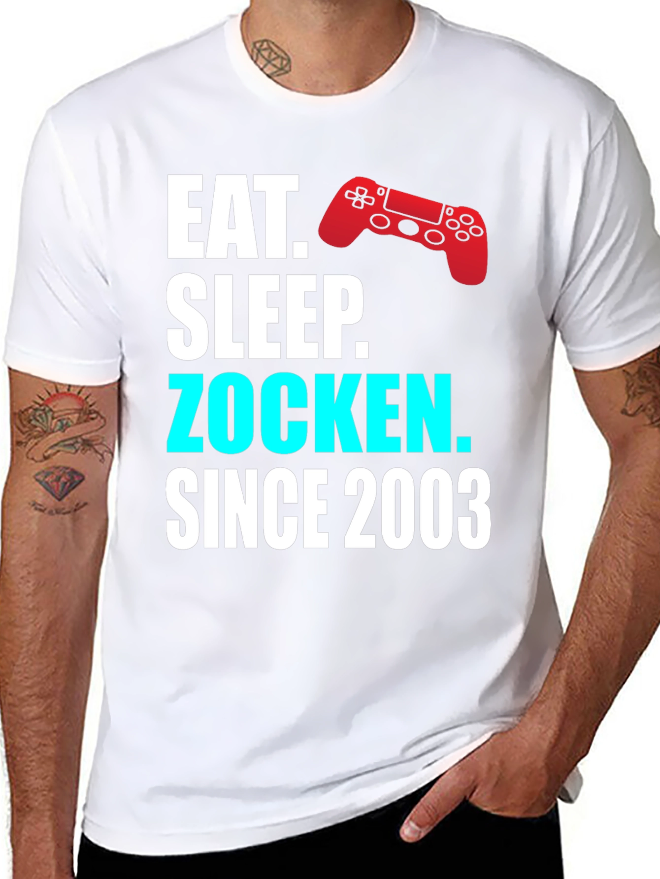 Eat Sleep Zocken Since 2003 Gamer T-Shirt