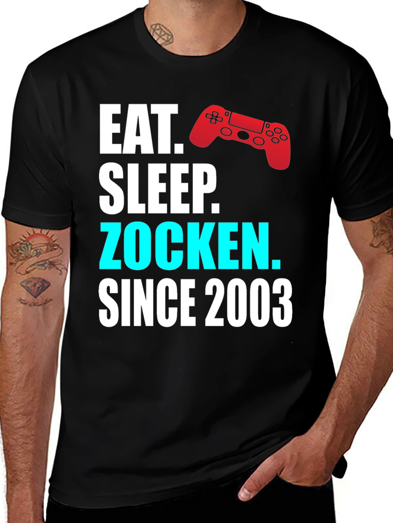 Eat Sleep Zocken Since 2003 Gamer T-Shirt