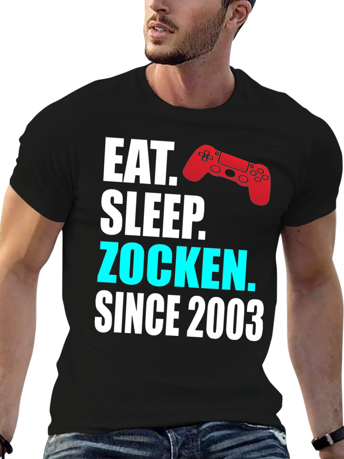 Eat Sleep Zocken Since 2003 Gamer T-Shirt