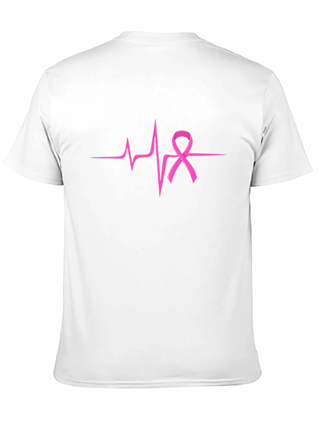 Pink Ribbon Heartbeat T-Shirt - Breast Cancer Awareness