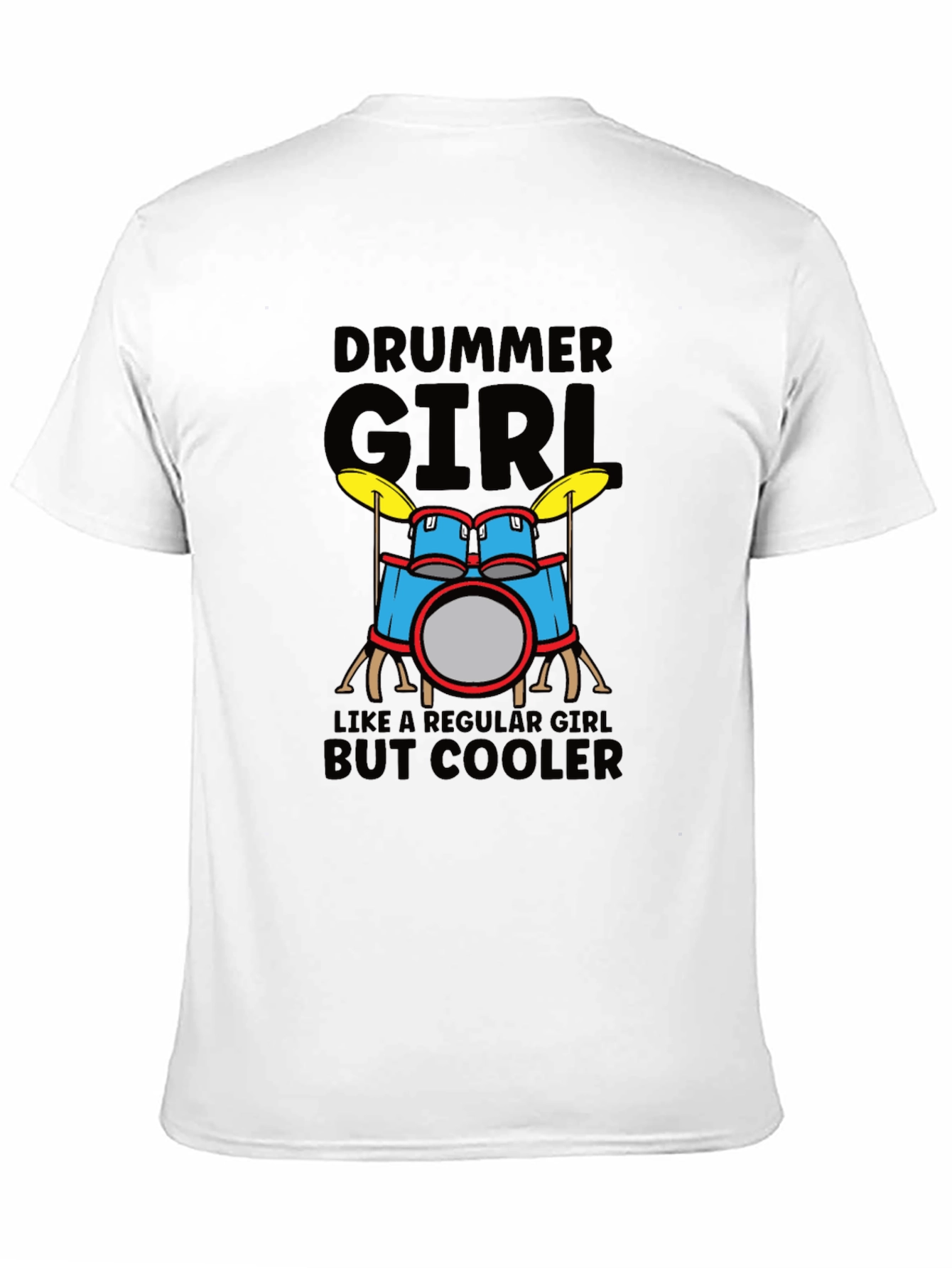 Drummer Girl T-Shirt - Cool Band Tee