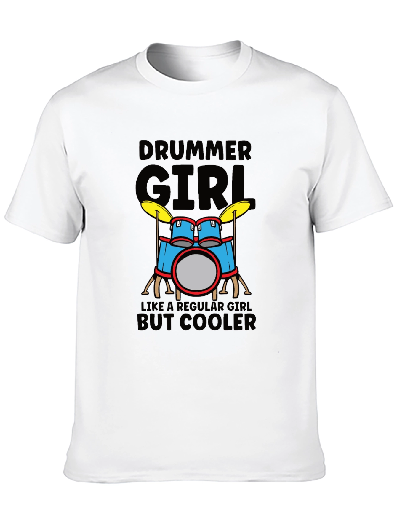 Drummer Girl T-Shirt - Cool Band Tee