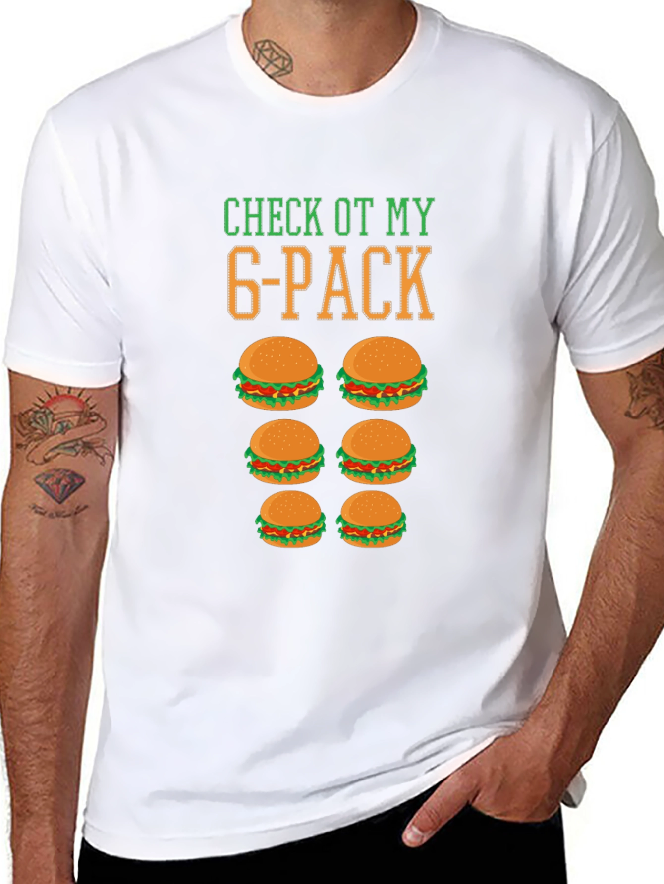 Funny 6-Pack Burger T-Shirt