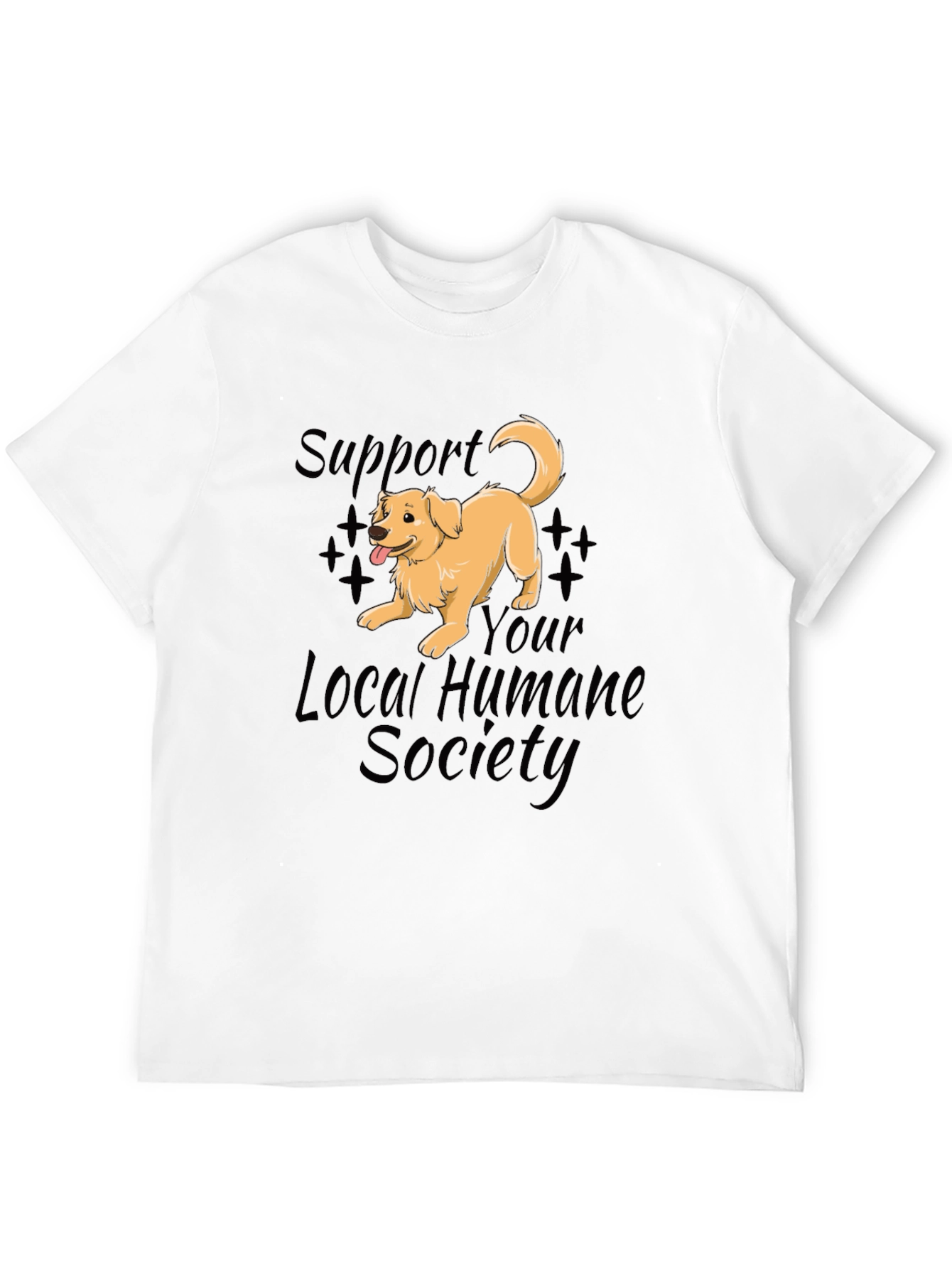 Humane Society Support Dog Graphic T-Shirt