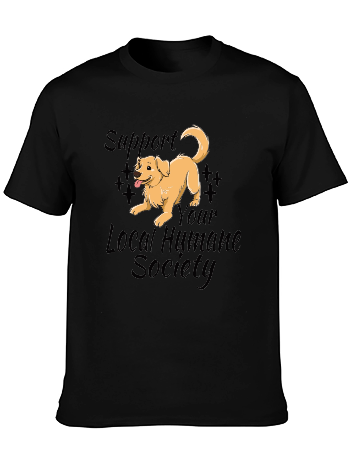 Humane Society Support Dog Graphic T-Shirt