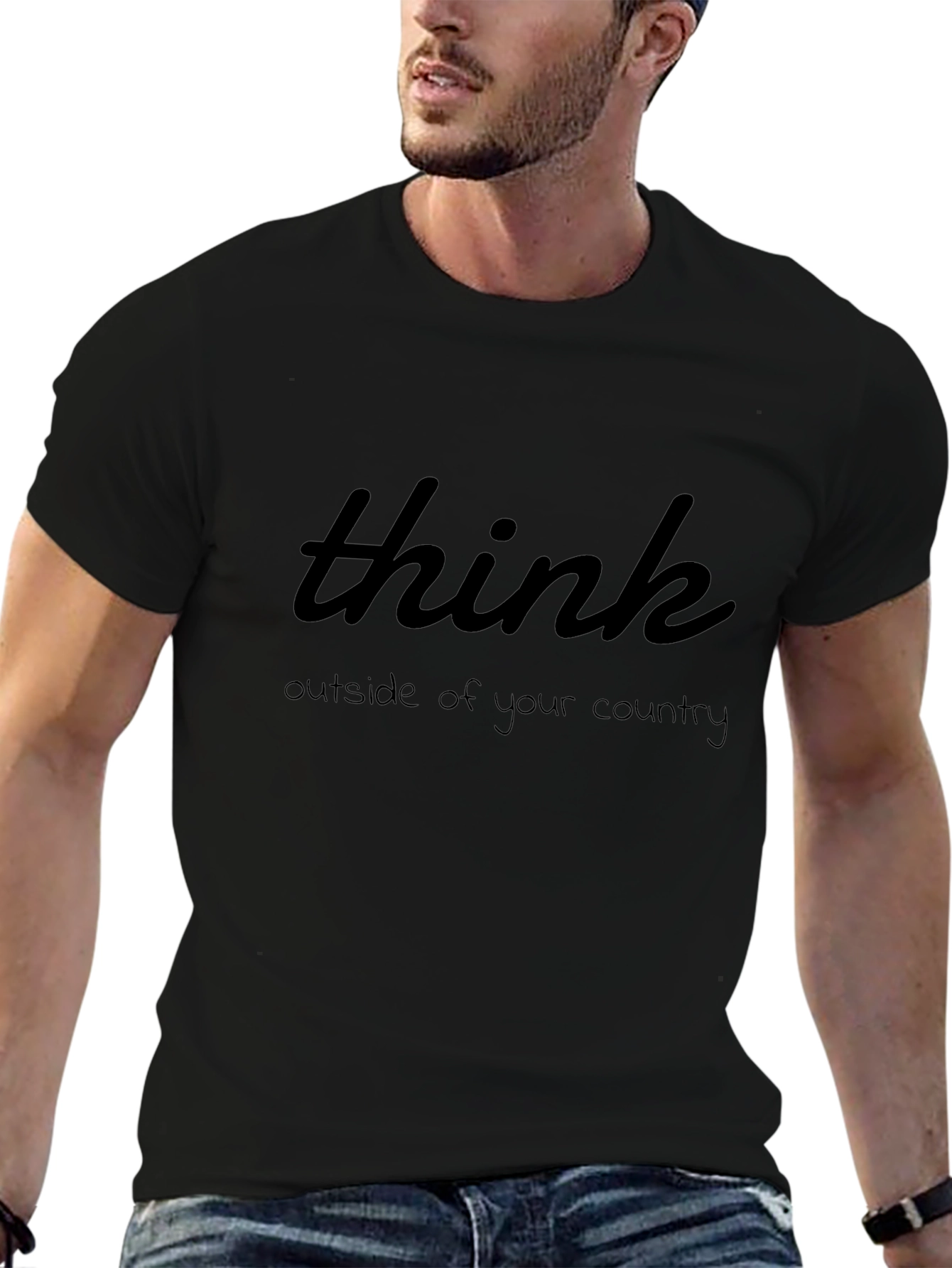 Think Outside Tee - Motivational Quote Graphic T-Shirt
