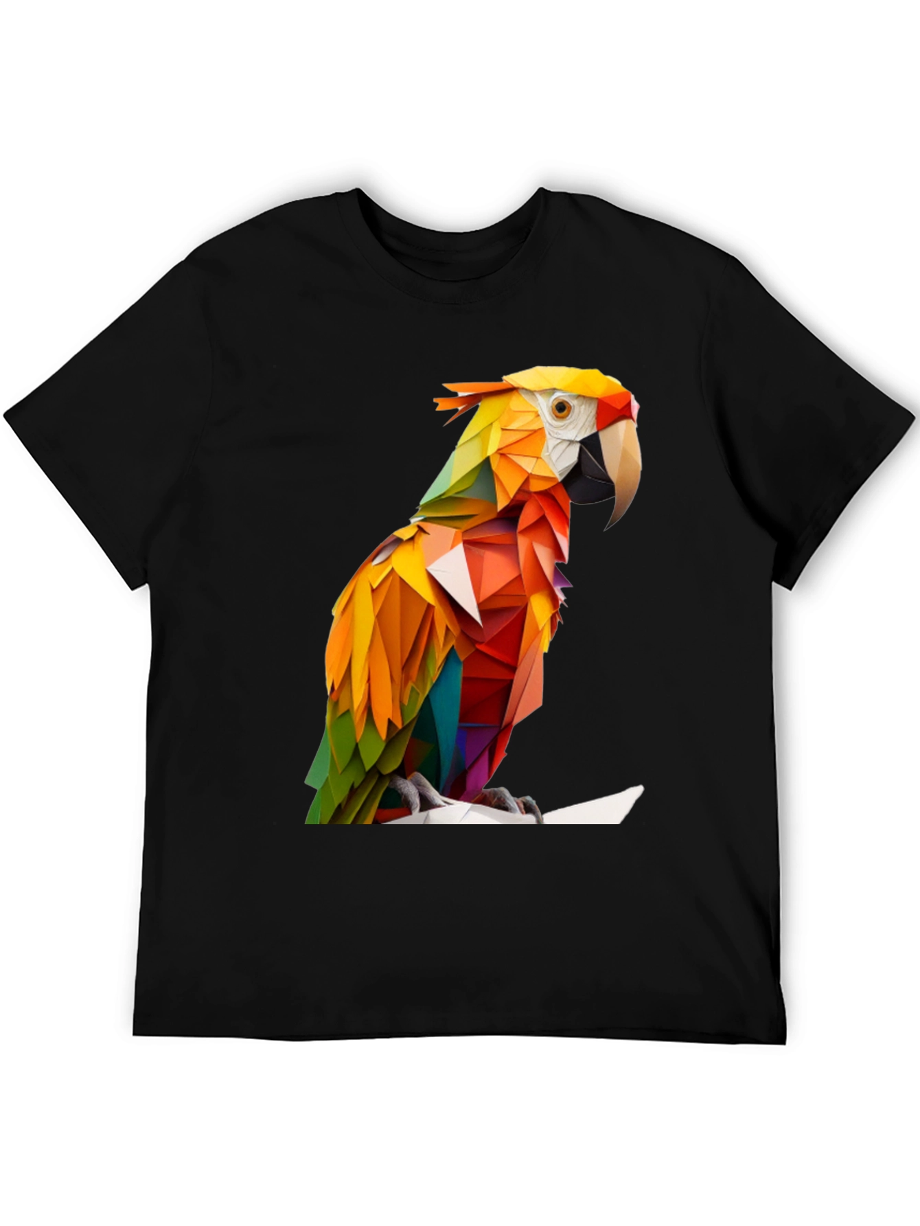 Geometric Parrot Graphic Tee - Bold & Unique Design