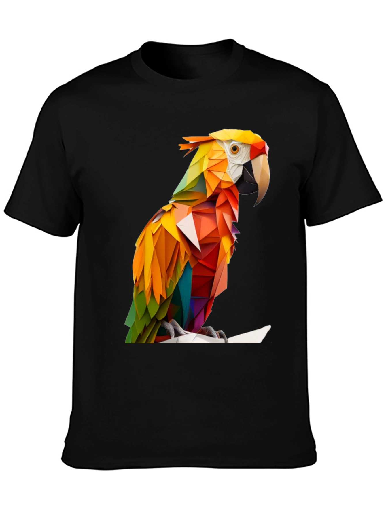 Geometric Parrot Graphic Tee - Bold & Unique Design
