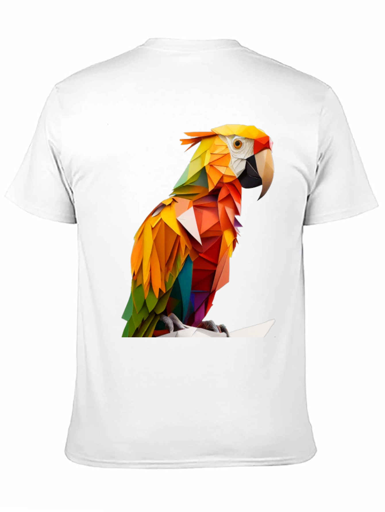 Geometric Parrot Graphic Tee - Bold & Unique Design